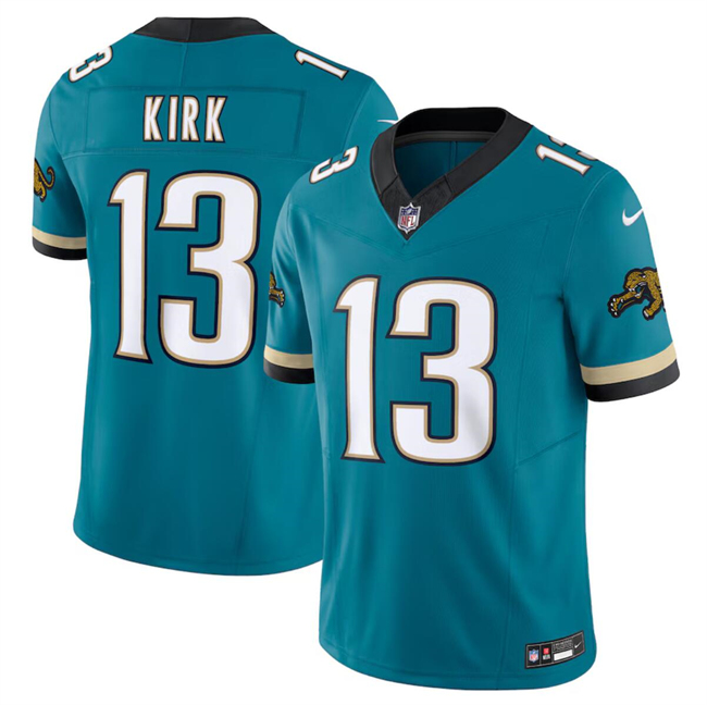 Youth Jacksonville Jaguars #13 Christian Kirk Teal 2024 F.U.S.E. Prowler Throwback Vapor Limited Football Stitched Jersey